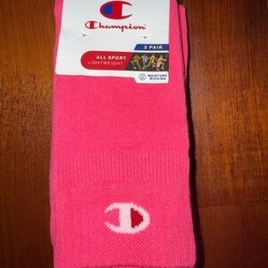 NWT Champion Hot Pink Over-the-Calf Socks Women’s Size 10-13/Men’s Size 8-12.5